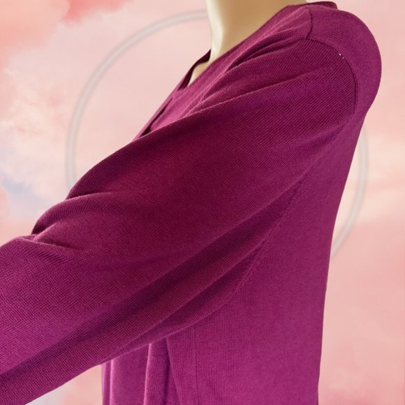 Joan’s Rivers Womens Set Sweater-Vest Large Stretch Burgundy Cotton Fabric - Picture 6 of 14